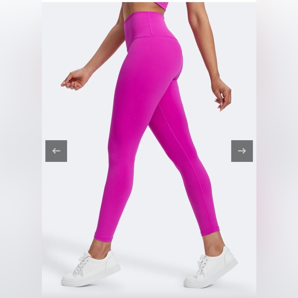 New Balance Women's Pink Fuchsia High-Waisted Leggings Small - Picture 2 of 9